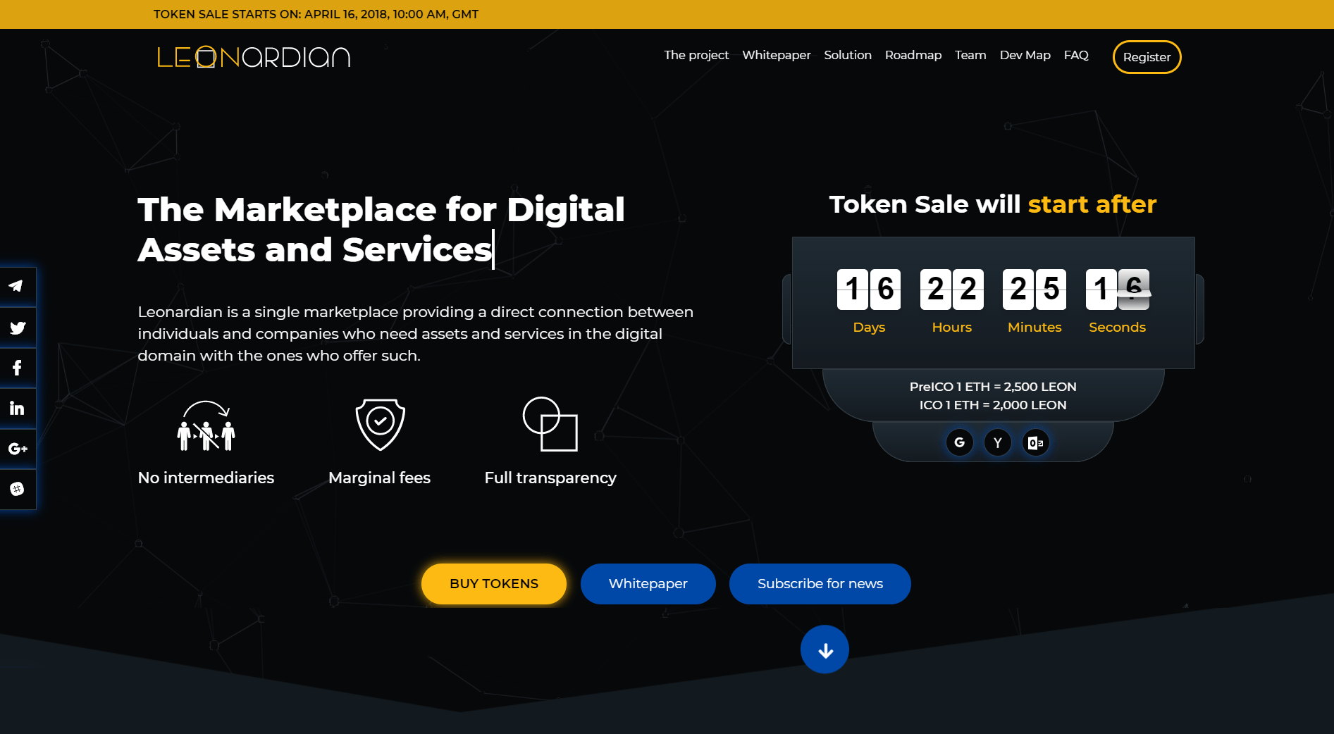 Leonardian blockchain digital market place ICO/STO Laravel development