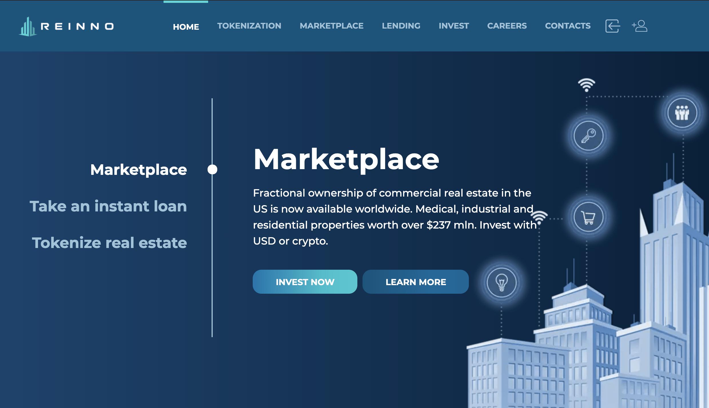 Reinno Tokenize commercial real estate system Laravel development