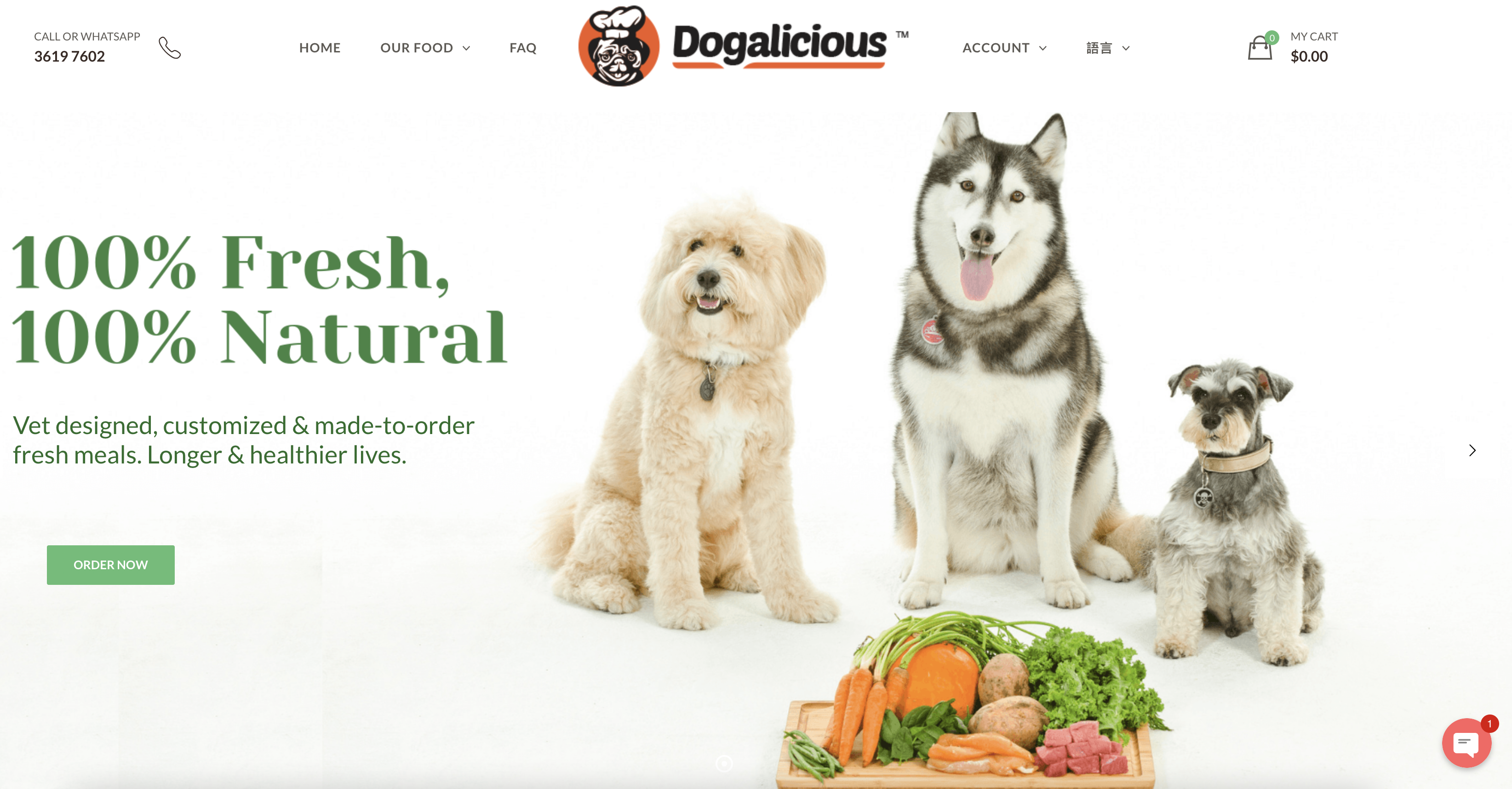Dogalicious dog food delivery and mebership managment