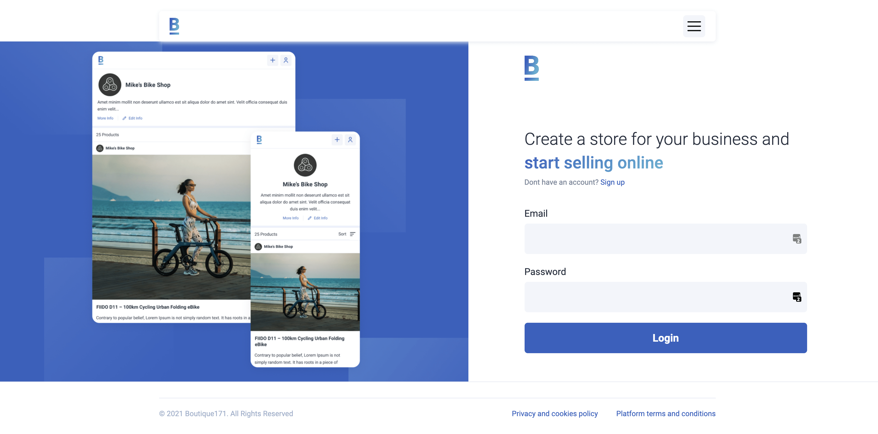 Multi Vendor Laravel webshop Boutique171